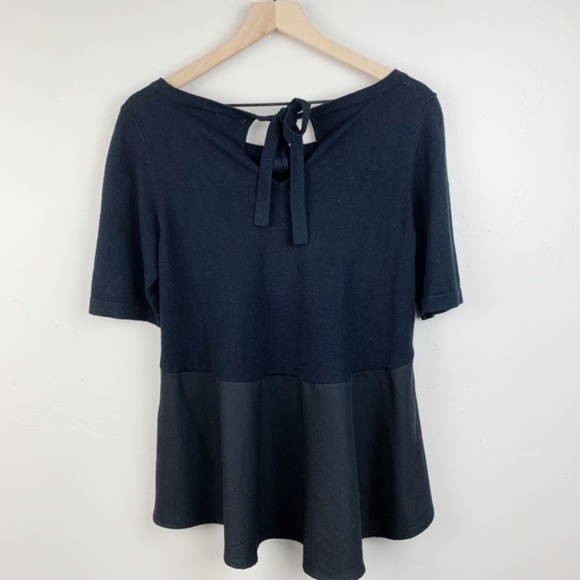 Moth | Anthropologie Black Peplum Sweater sz Med - Picture 8 of 8